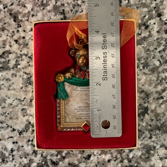 Christmas Ornament Photo Frame Teddy Bear - Picture 2 of 9